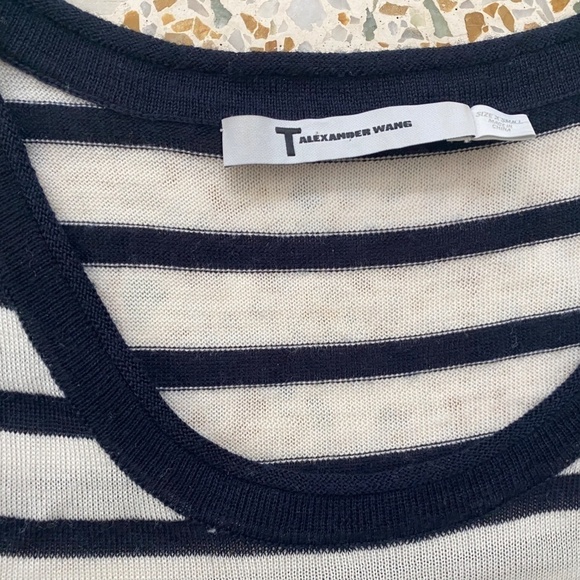 Alexander Wang Striped Off The Shoulder Top XS - Picture 3 of 4